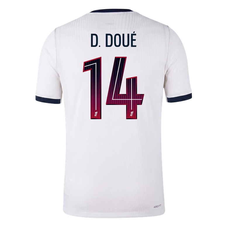 PSG Tröja D. DOUÉ #14 2026/27 Borta Autentisk Vit