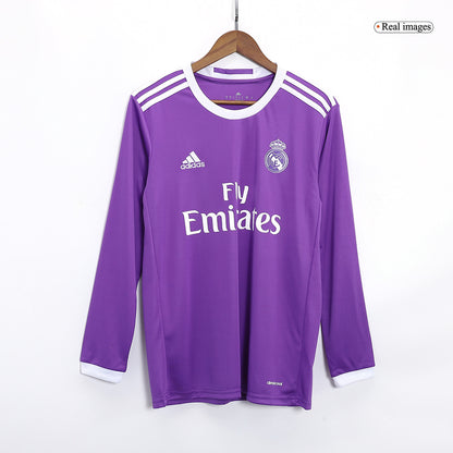 BENZEMA #9 Real Madrid Bortatröja 2016/17 Retro Tröja
 Lila-9