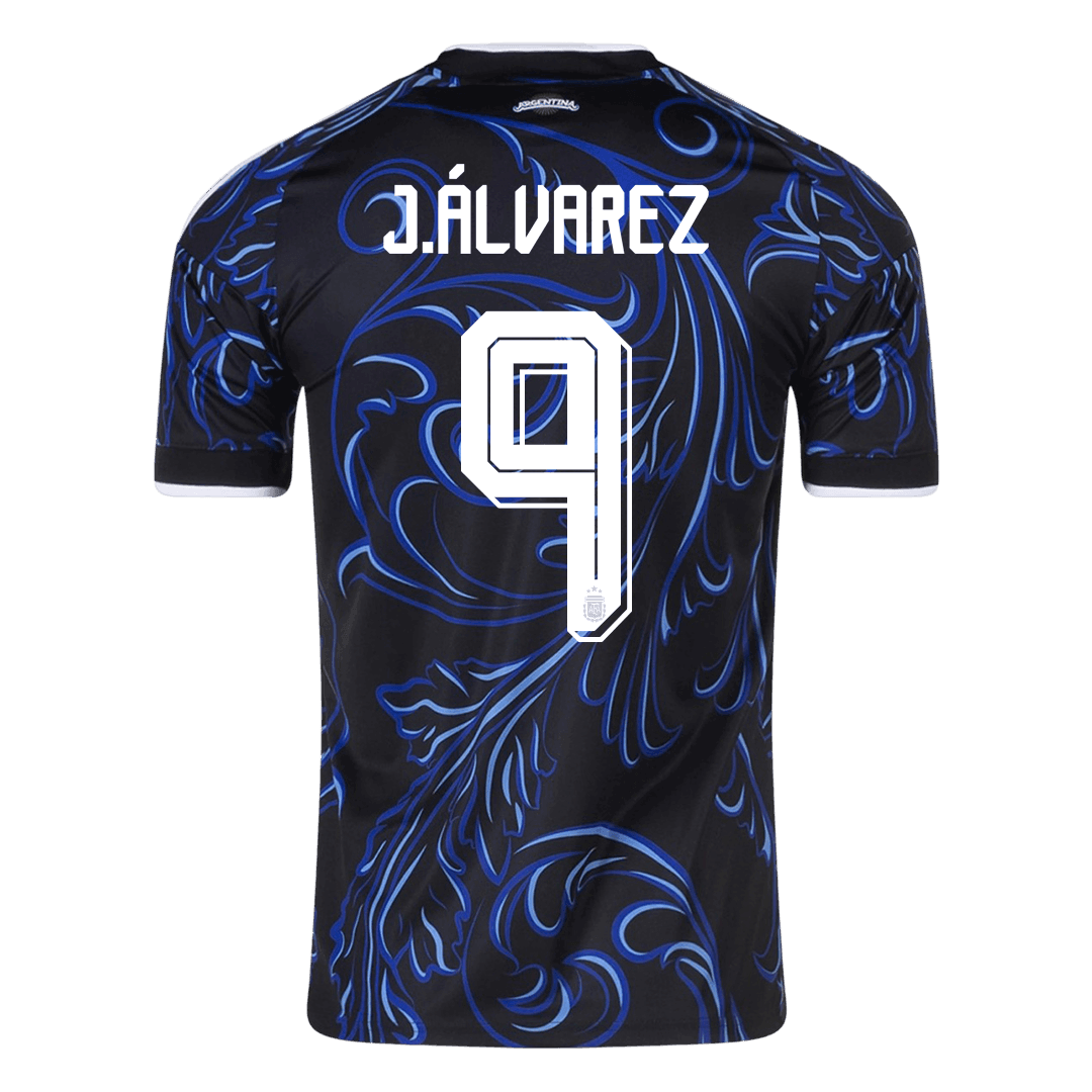 Argentina Tröja J. ÁLVAREZ #9 2026 Borta Svart