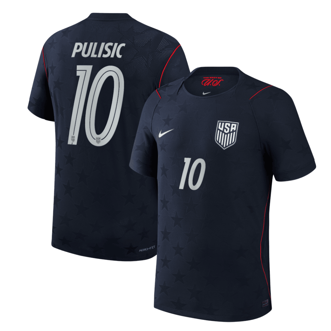 USA Tröja PULISIC #10 2026 Borta Autentisk Svart-2