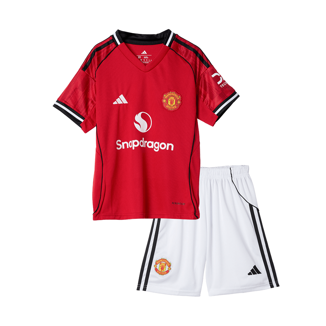 Manchester United Tröja 2025/26 Hemma Röd Barn