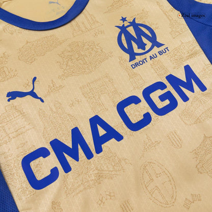 Marseille Tröja 2025/26 Fourth Away Autentisk Gul-6