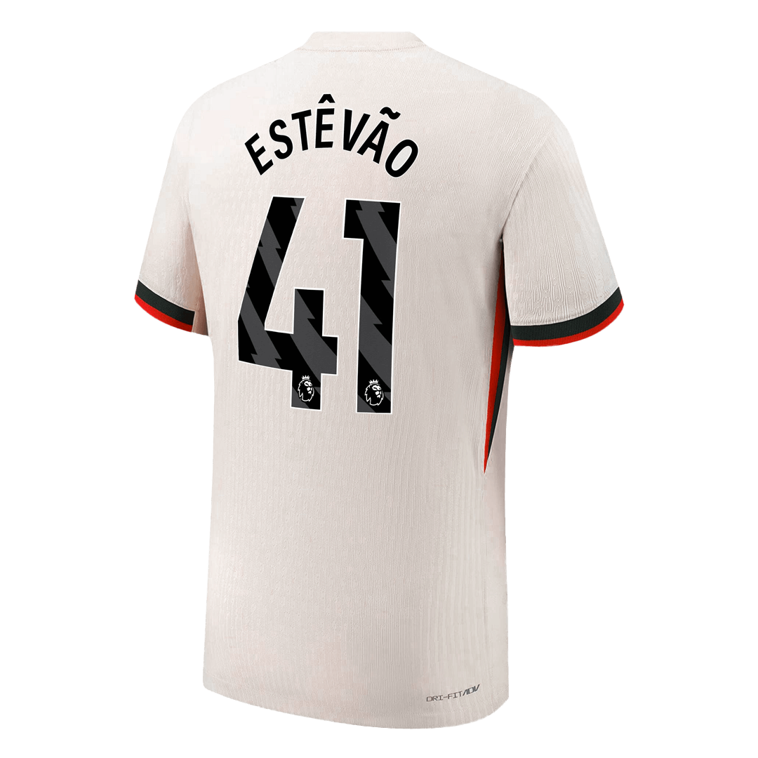 Chelsea Tröja ESTÊVÃO #41 2025/26 Borta Vit-9