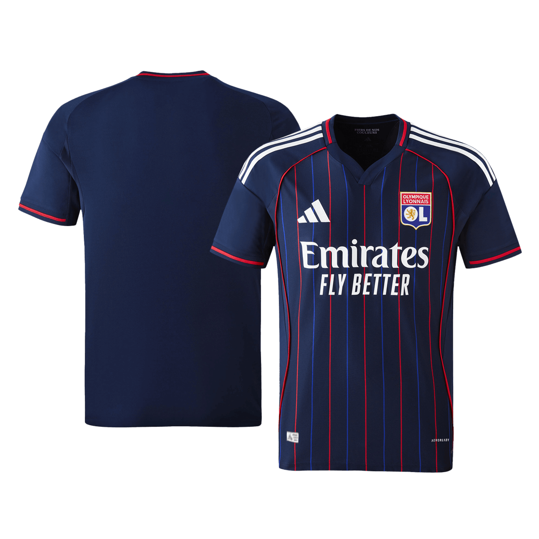 Olympique Lyonnais Tröja 2025/26 Borta Autentisk Mörkblå
