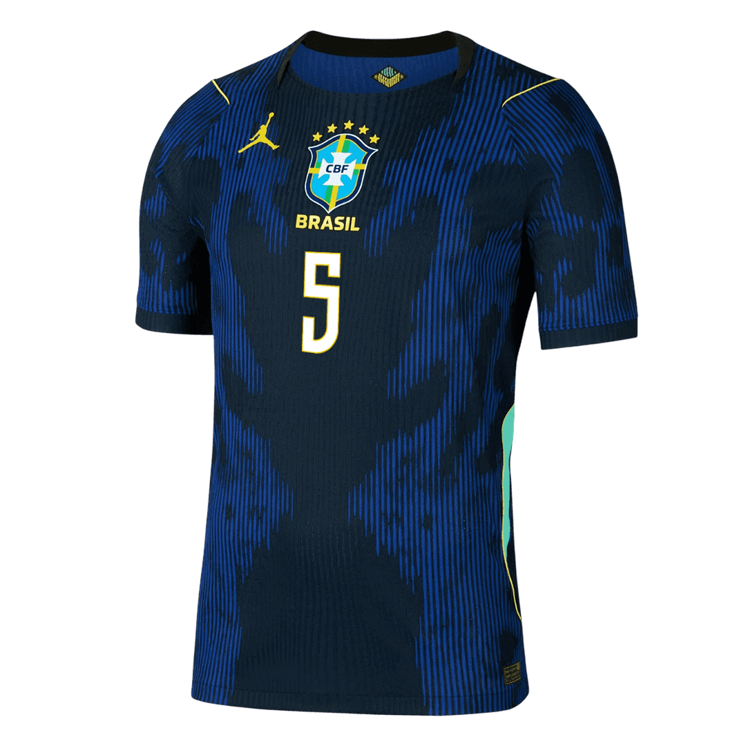 Brasilien Tröja CASEMIRO #5 2026 Borta Autentisk Mörkblå