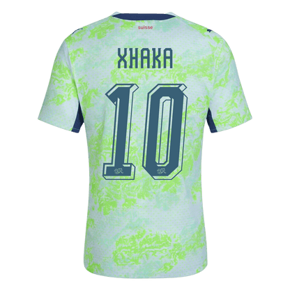 Schweiz Tröja XHAKA #10 2026 Borta Autentisk Grön-11