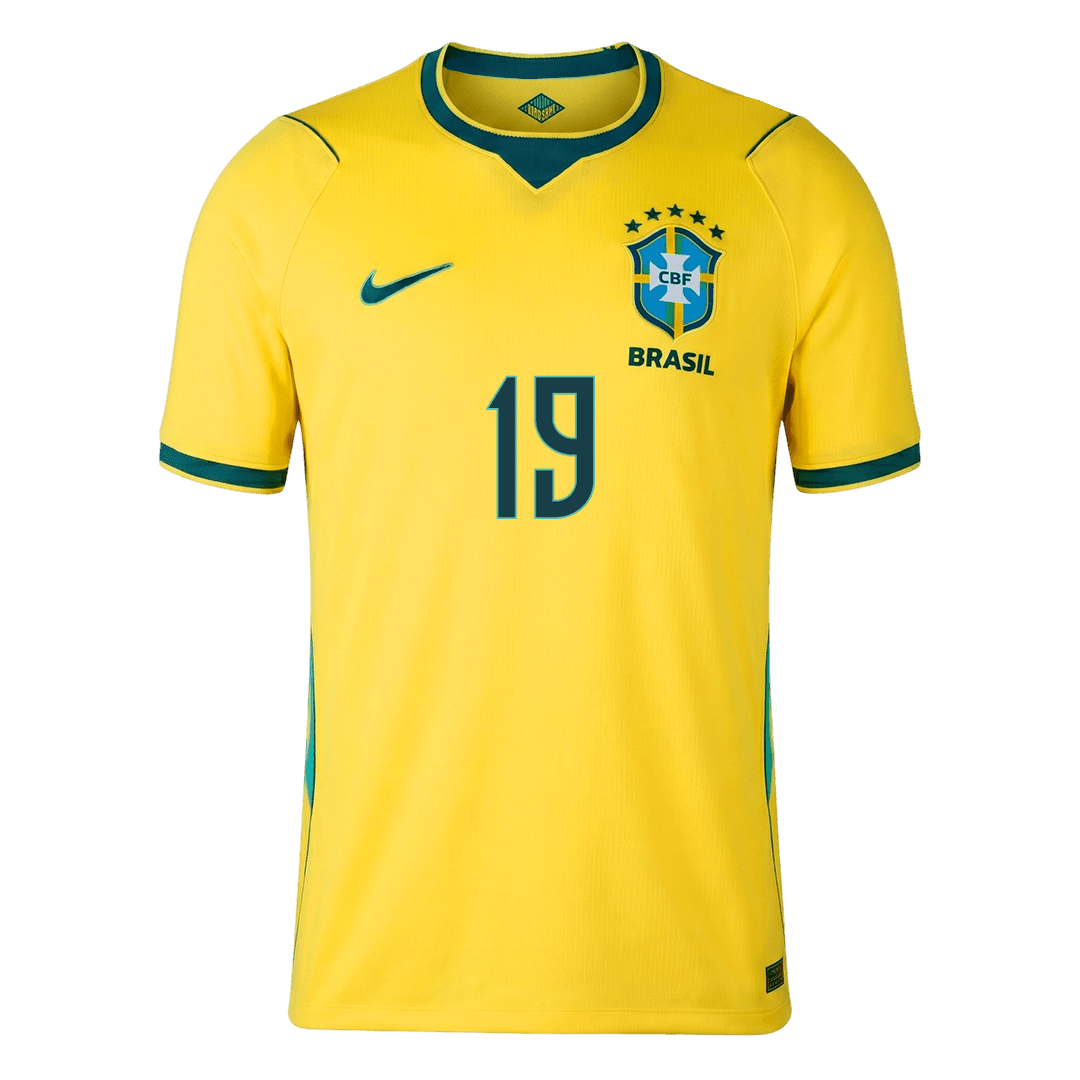 Brasilien Tröja ENDRICK #19 2026 Hemma Gul-5