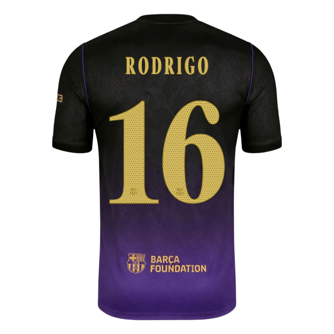 Barcelona Tröja RODRIGO #16 2026/27 Borta Black/Purple - UCL