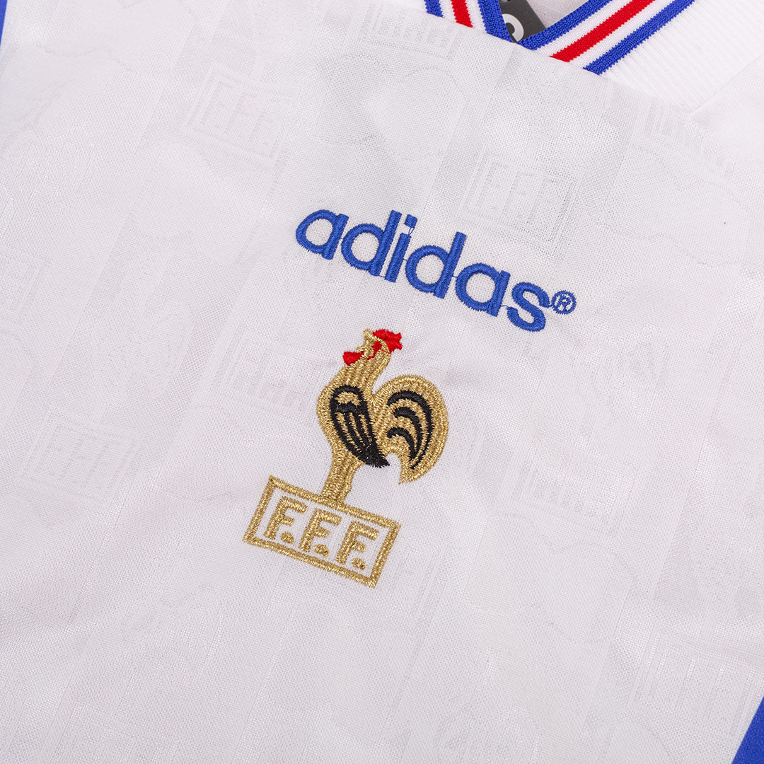 Frankrike Bortatröja Euro 1996 Retro Tröja
 Vit-8