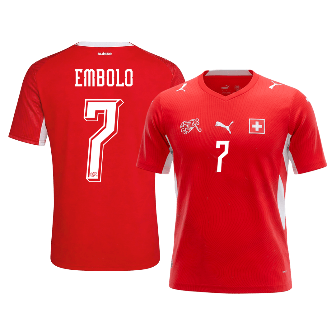 Schweiz Tröja EMBOLO #7 2026 Hemma Röd