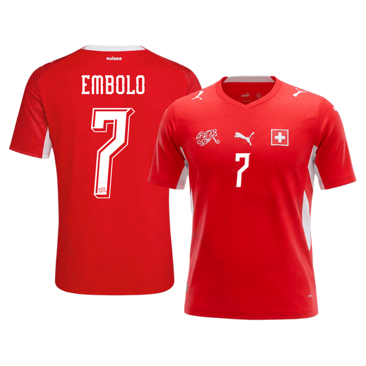 Schweiz Tröja EMBOLO #7 2026 Hemma Röd