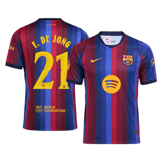 Barcelona Tröja F. DE JONG #21 2026/27 Hemma Blue&Garnet - UCL