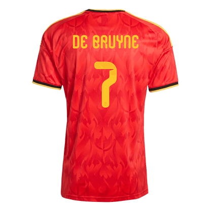Belgien Tröja DE BRUYNE #7 2026 Hemma Röd-8