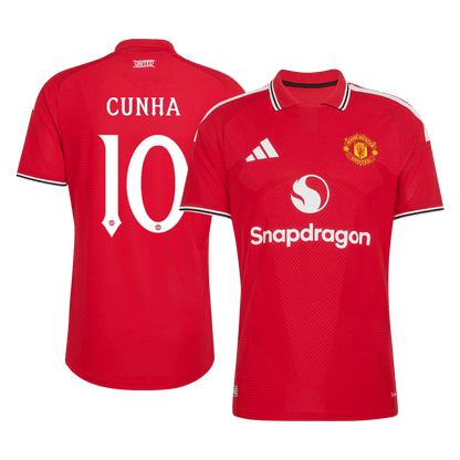 Manchester United Tröja CUNHA #10 2026/27 Hemma Autentisk Röd - UCL