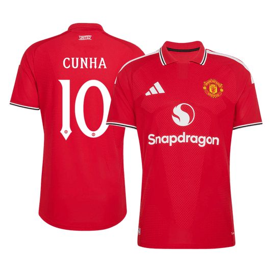 Manchester United Tröja CUNHA #10 2026/27 Hemma Autentisk Röd - UCL