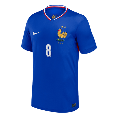 Frankrike Tröja TCHOUAMENI #8 Euro 2024 Hemma Blå-8