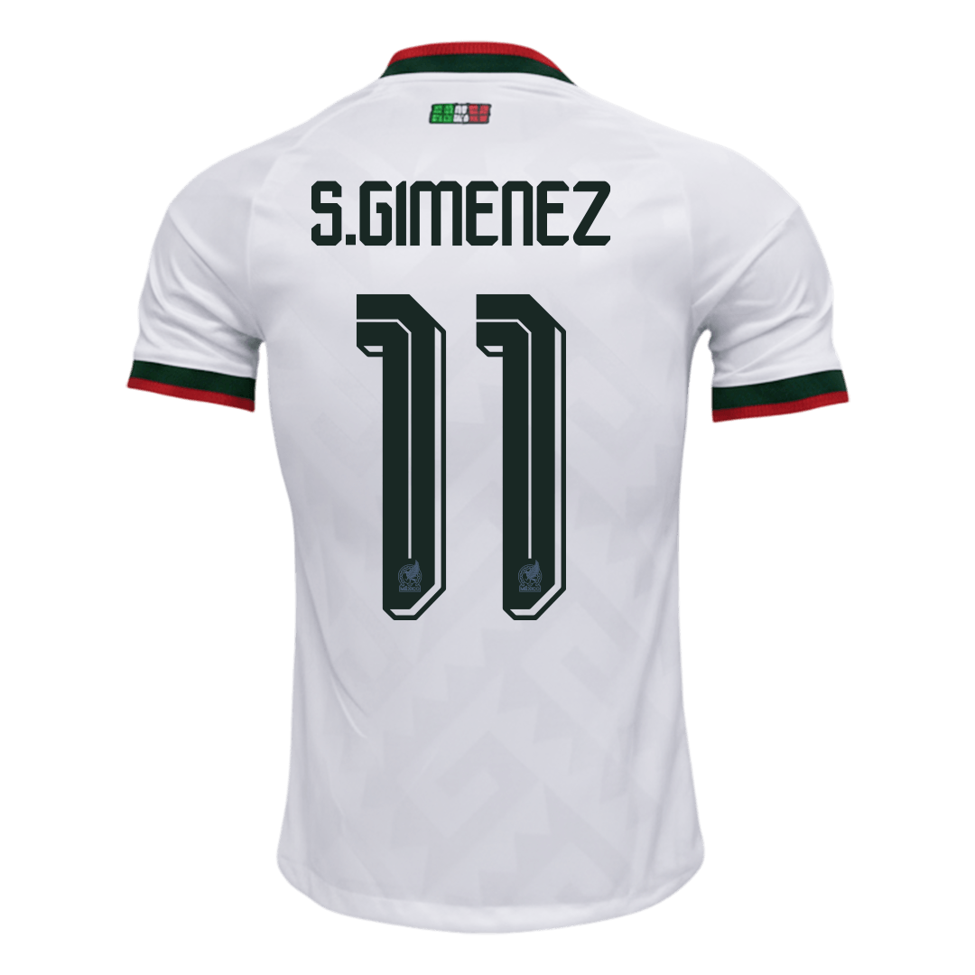 Mexiko Tröja S.GIMENEZ #11 2026 Borta Autentisk Vit-10