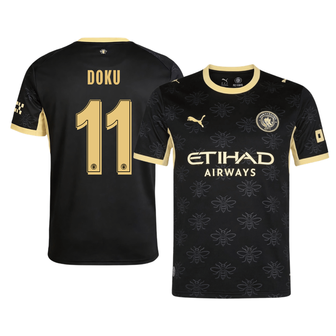 Manchester City Tröja DOKU #11 2026/27 Borta Svart - UCL