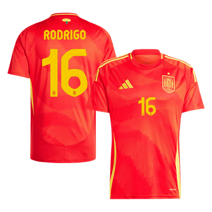 Spanien Tröja RODRIGO #16 Euro 2024 Hemma Röd