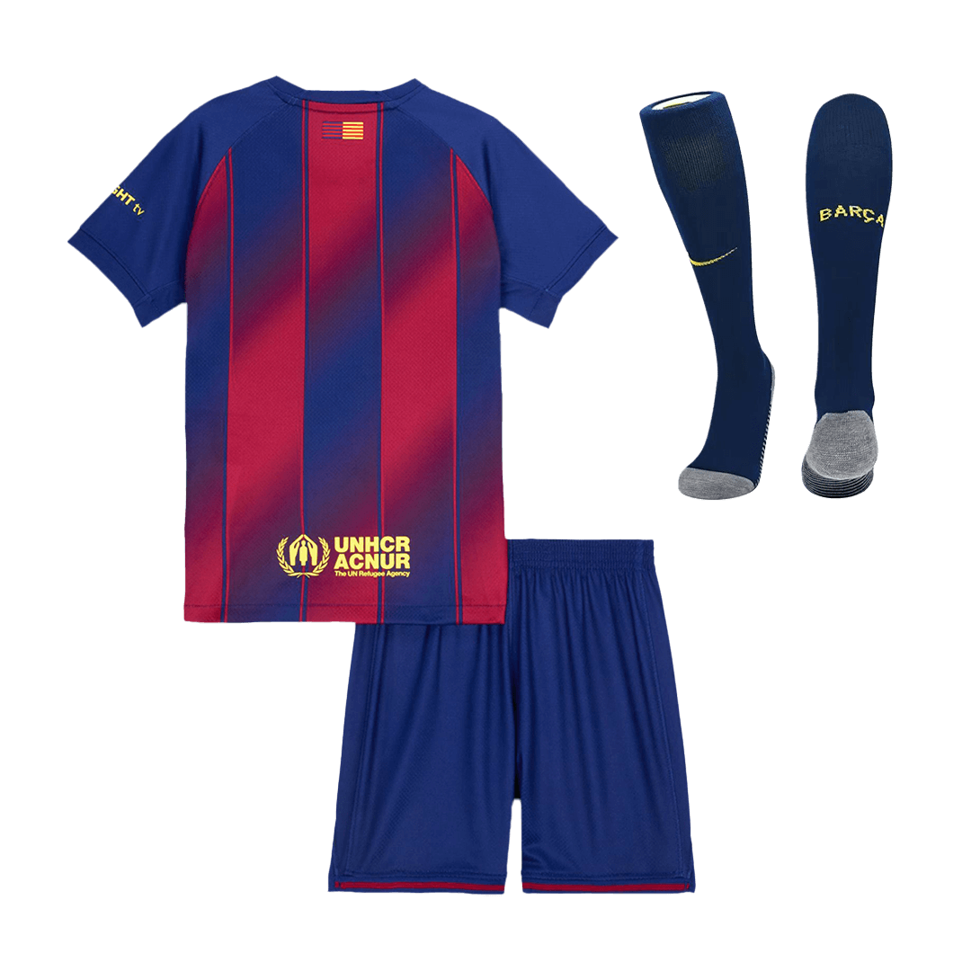 Barcelona Tröja 2025/26 Hemmaställ Röd & Blå Barn-16
