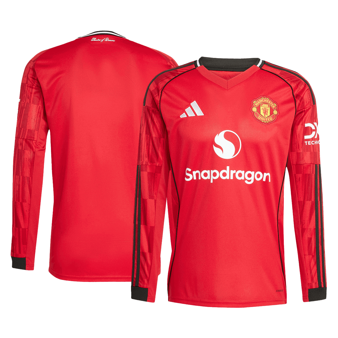 Manchester United Tröja 2025/26 Hemma Långärmad Röd-11