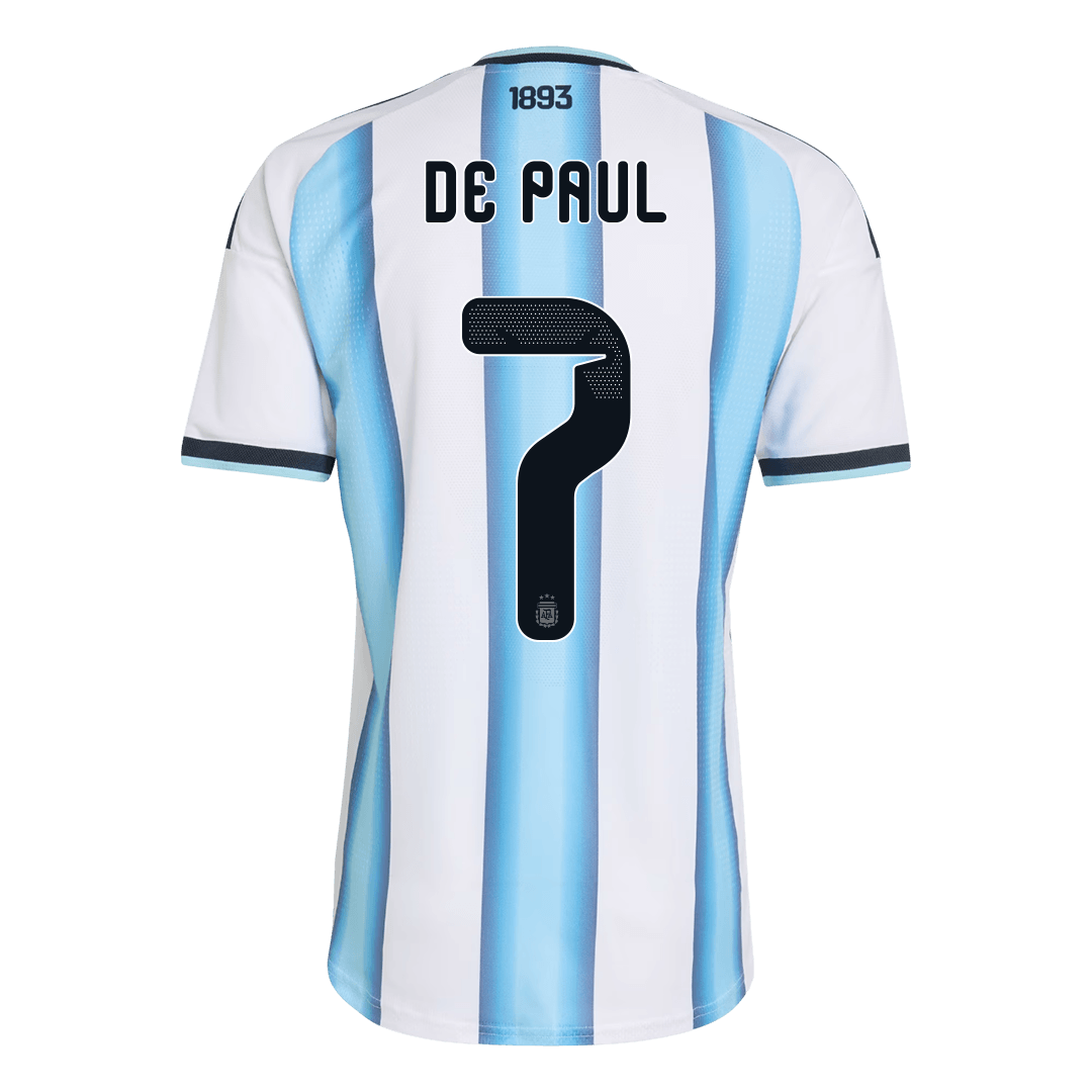 Argentina Tröja DE PAUL #7 2026 Hemma Autentisk Blå & Vit