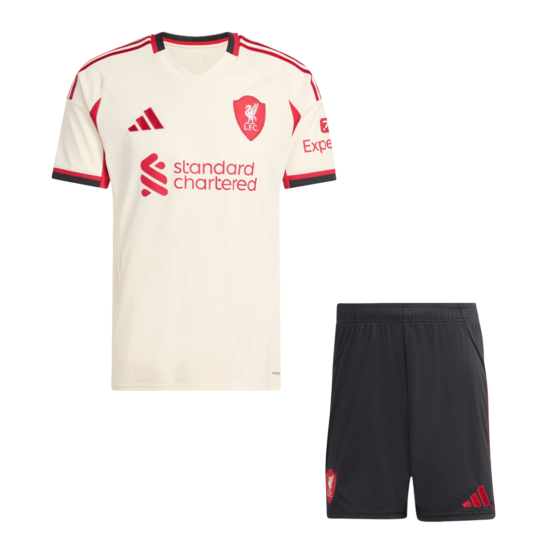 Liverpool Tröja Bortaställ 2025/26 Vit
