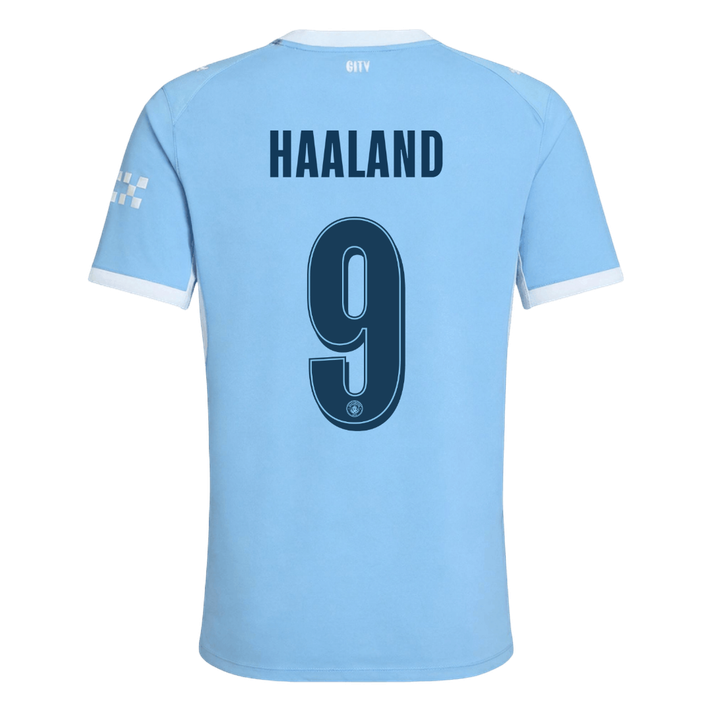 Manchester City Tröja HAALAND #9 2026/27 Hemma Autentisk Blå - UCL