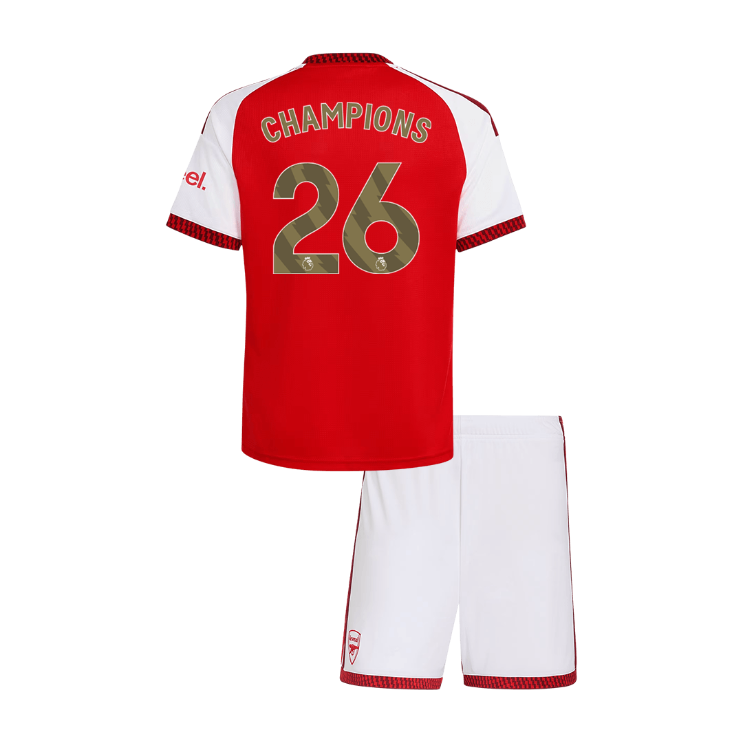 Arsenal Tröja CHAMPIONS #26 2026/27 Hemma Röd Barn