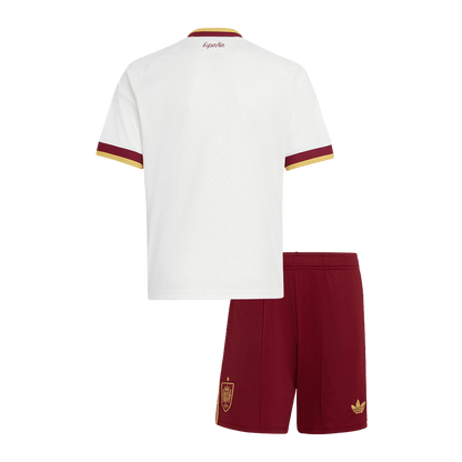 Spanien Tröja 2026 Borta Vit Barn (2 Stjärnor)-9