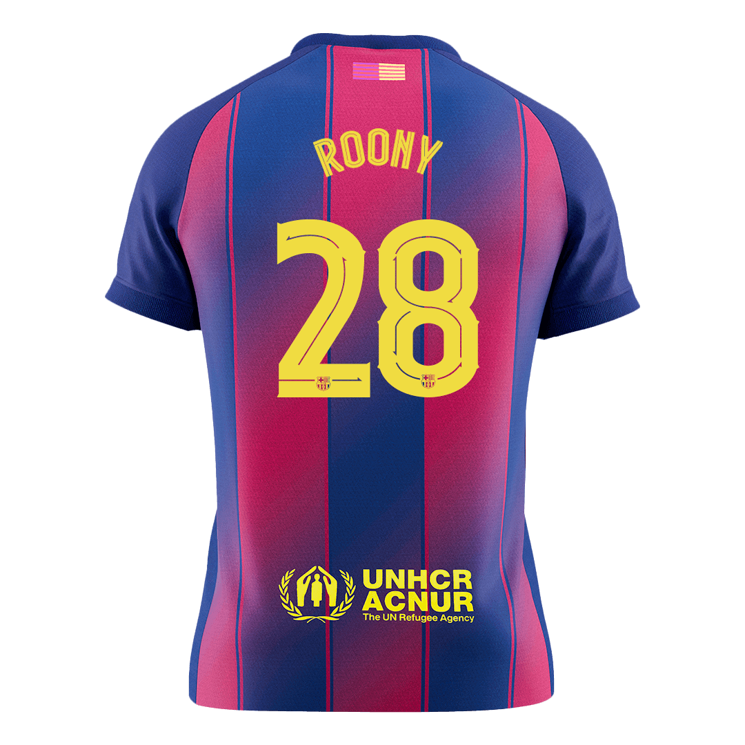 ROONY #28 Barcelona Tröja 2025/26 Hemma Premium Röd & Blå - UCL-9