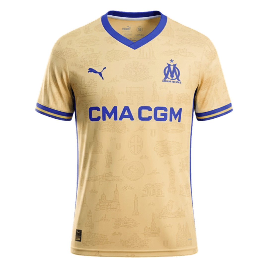 Marseille Tröja 2025/26 Fourth Away Gul
