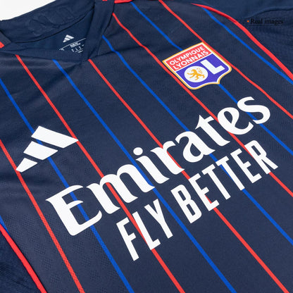 Olympique Lyonnais Tröja 2025/26 Borta Autentisk Mörkblå-5