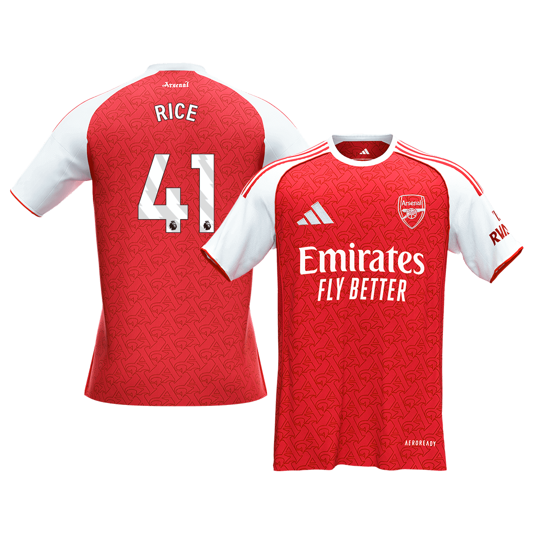 RICE #41 Arsenal Tröja 2025/26 Hemma Premium Röd