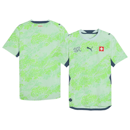 Schweiz Tröja 2026 Borta Grön-10