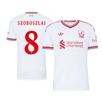 Liverpool Tröja SZOBOSZLAI #8 2026/27 Borta Autentisk Vit - UCL