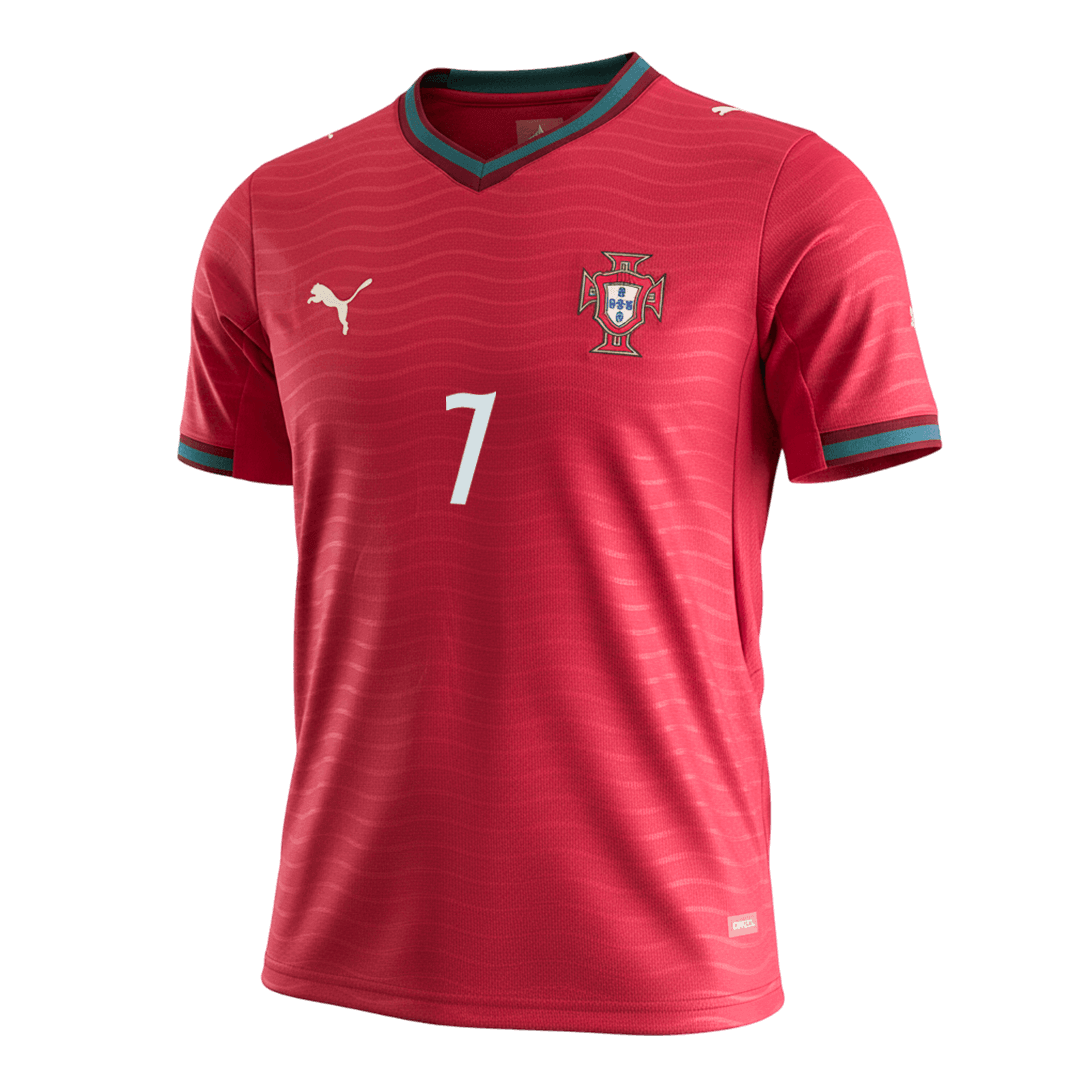 RONALDO #7 Portugal Tröja 2026 Hemma Premium Röd-9
