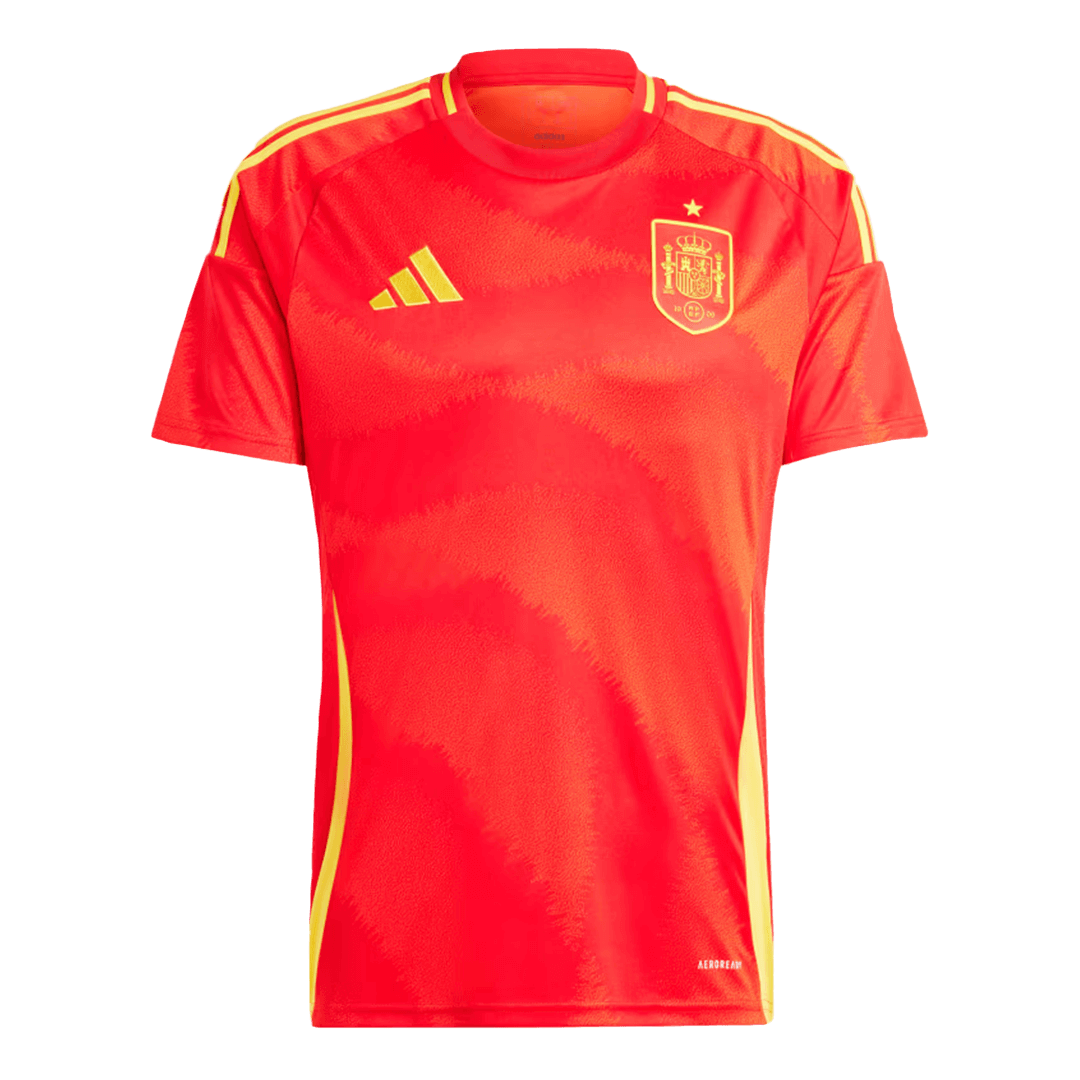 Spanien Tröja Hemmaställ Euro 2024 Röd-5