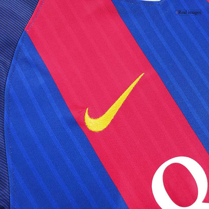 MESSI #10 Barcelona Hemmatröja 2016/17 Retro Tröja
 Röd & Blå-4