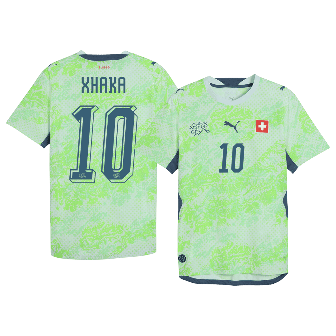 Schweiz Tröja XHAKA #10 2026 Borta Grön