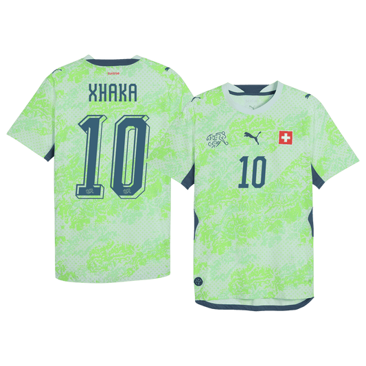Schweiz Tröja XHAKA #10 2026 Borta Grön