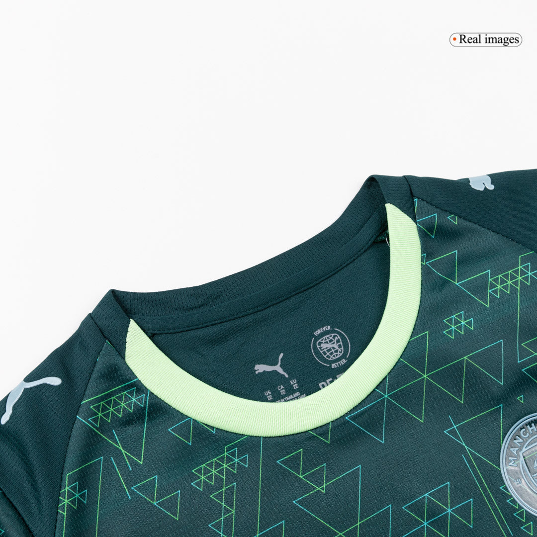 Manchester City Tröja 2025/26 Grön Barn-11