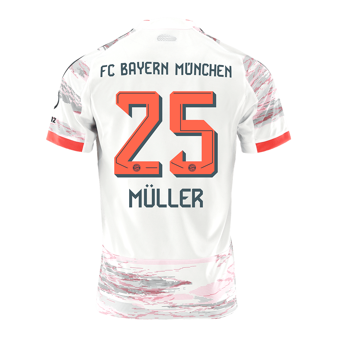 Bayern Munich Tröja MÜLLER #25 2025/26 Borta Vit