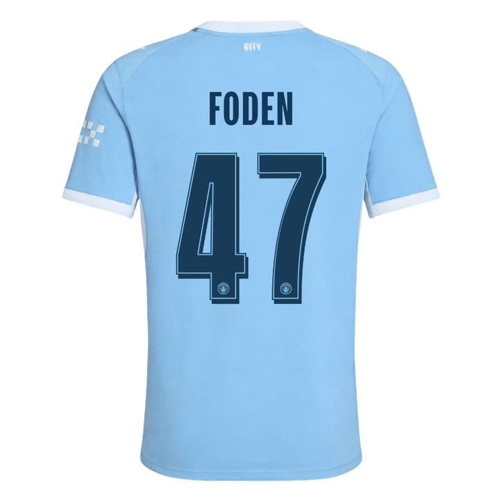 Manchester City Tröja FODEN #47 2026/27 Hemma Autentisk Blå - UCL-3