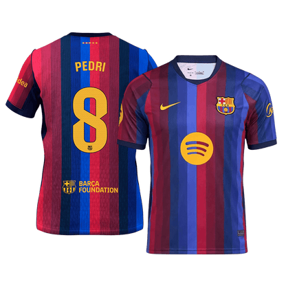 Barcelona Tröja PEDRI #8 2026/27 Hemma Blue&Garnet