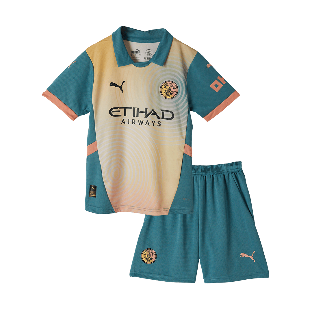 Manchester City Tröja 2024/25 Fourth Away Blå Barn - Definitely City