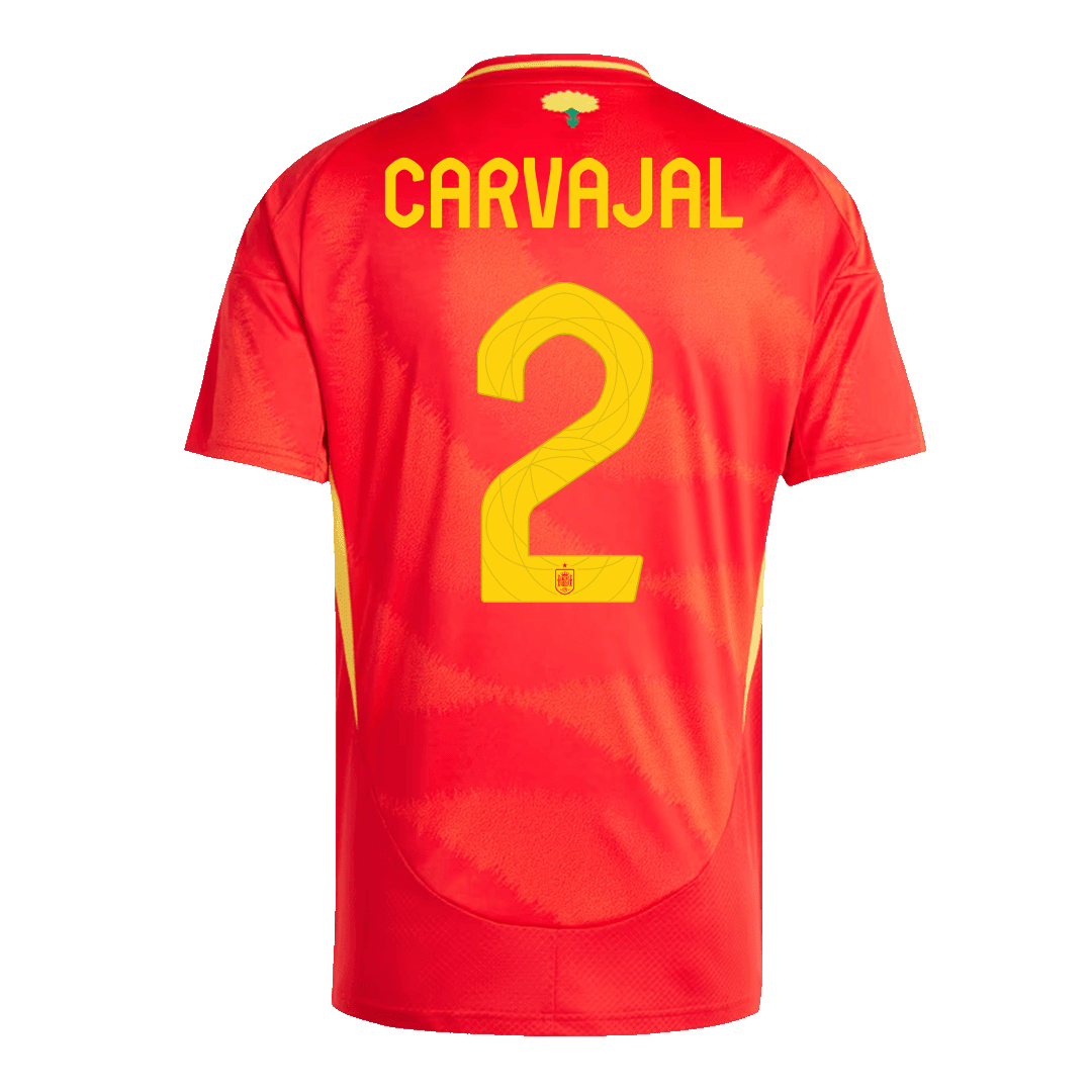 Spanien Tröja CARVAJAL #2 Euro 2024 Hemma Röd-2