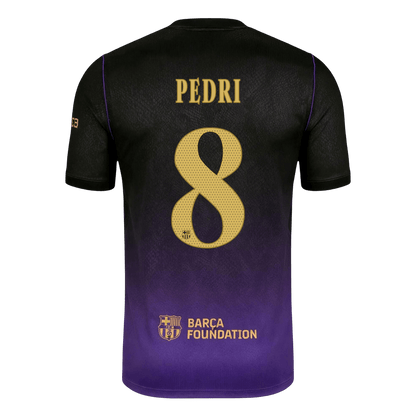 Barcelona Tröja PEDRI #8 2026/27 Borta Black/Purple - UCL-2
