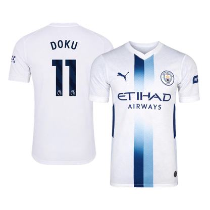 Manchester City Tröja DOKU #11 2026/27 Tredje Autentisk Vit