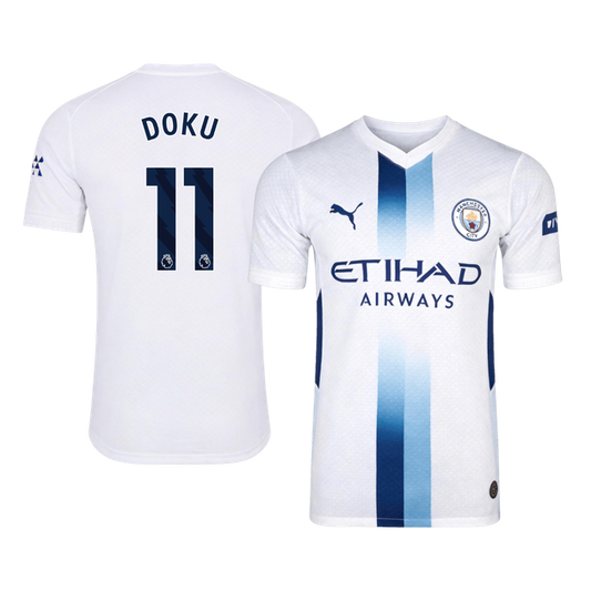 Manchester City Tröja DOKU #11 2026/27 Tredje Autentisk Vit